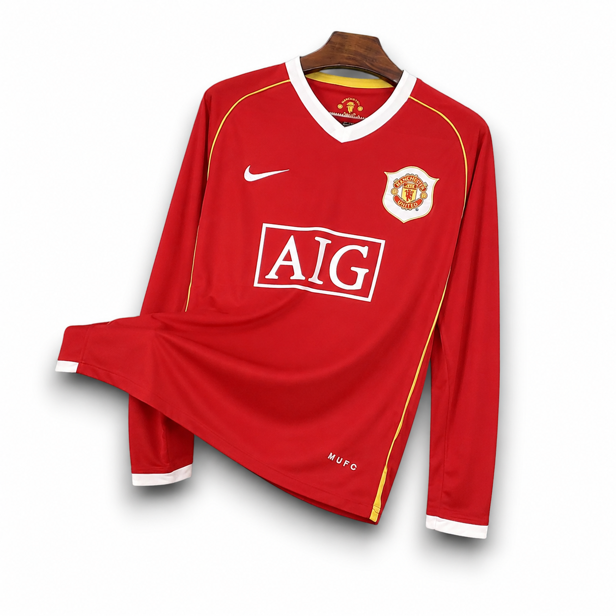 MANCHESTER UNITED - MAILLOT DOMICILE MANCHES LONGUES RETRO 06/07