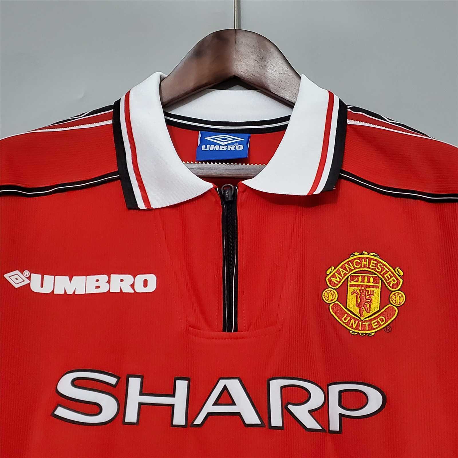 MANCHESTER UNITED - MAILLOT DOMICILE MANCHES LONGUES RETRO 98/99