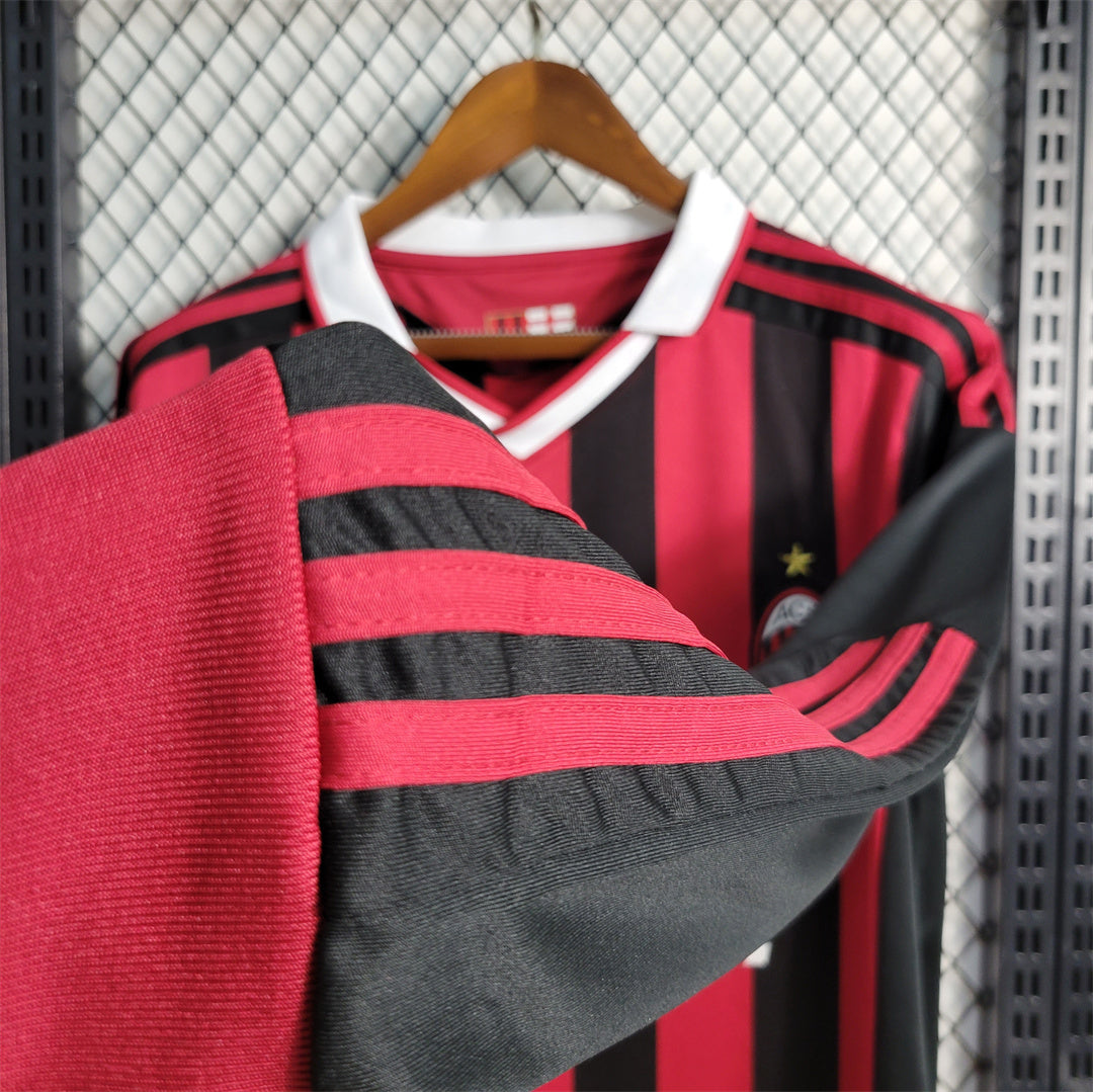 AC MILAN - MAILLOT DOMICILE MANCHES LONGUES RETRO 09/10