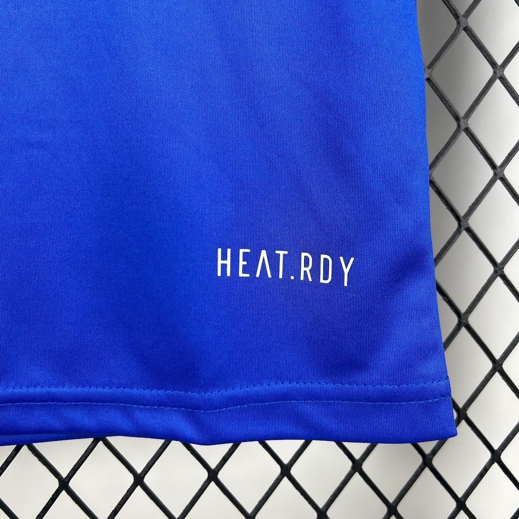 Leazofoot Real Madrid 25/26 third kit youth jersey in blue with HEAT.RDY technology detail