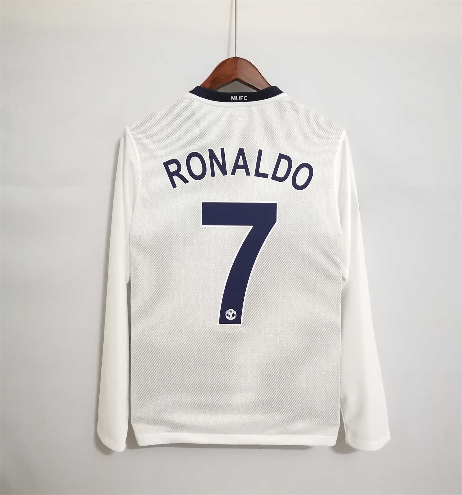 MANCHESTER UNITED - MAILLOT EXTÉRIEUR MANCHES LONGUES RETRO 08/09