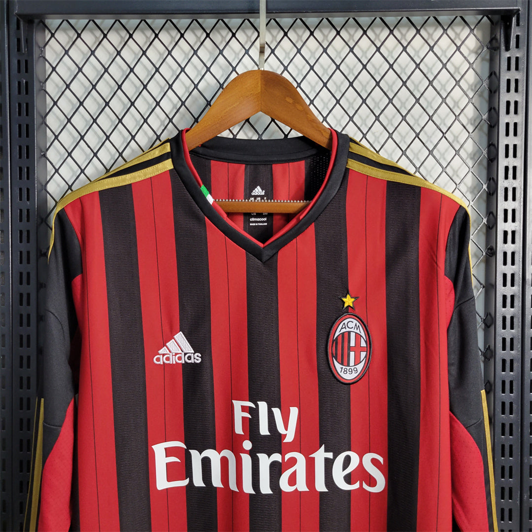 AC MILAN - MAILLOT DOMICILE MANCHES LONGUES RETRO 13/14