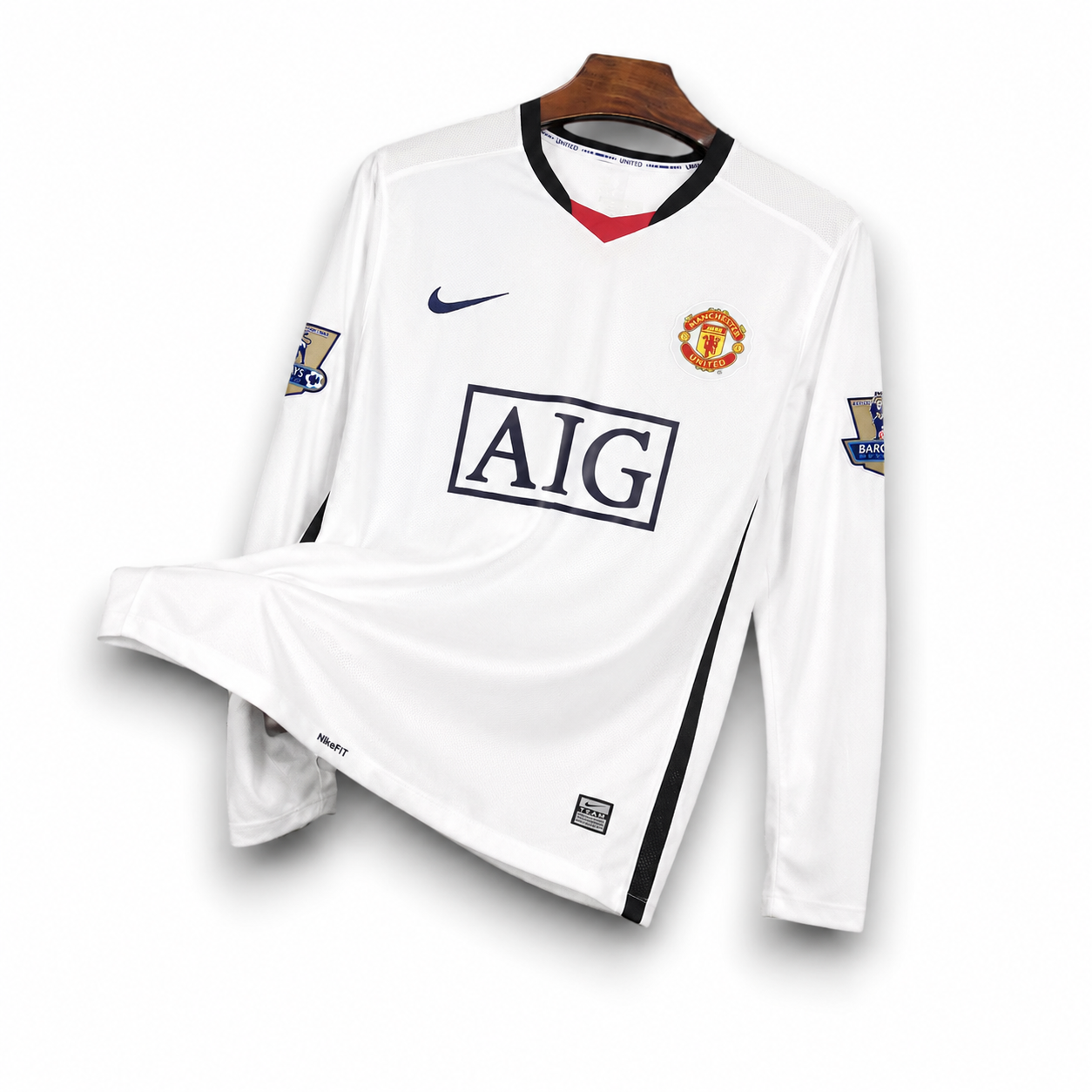MANCHESTER UNITED - MAILLOT EXTÉRIEUR MANCHES LONGUES RETRO 08/09