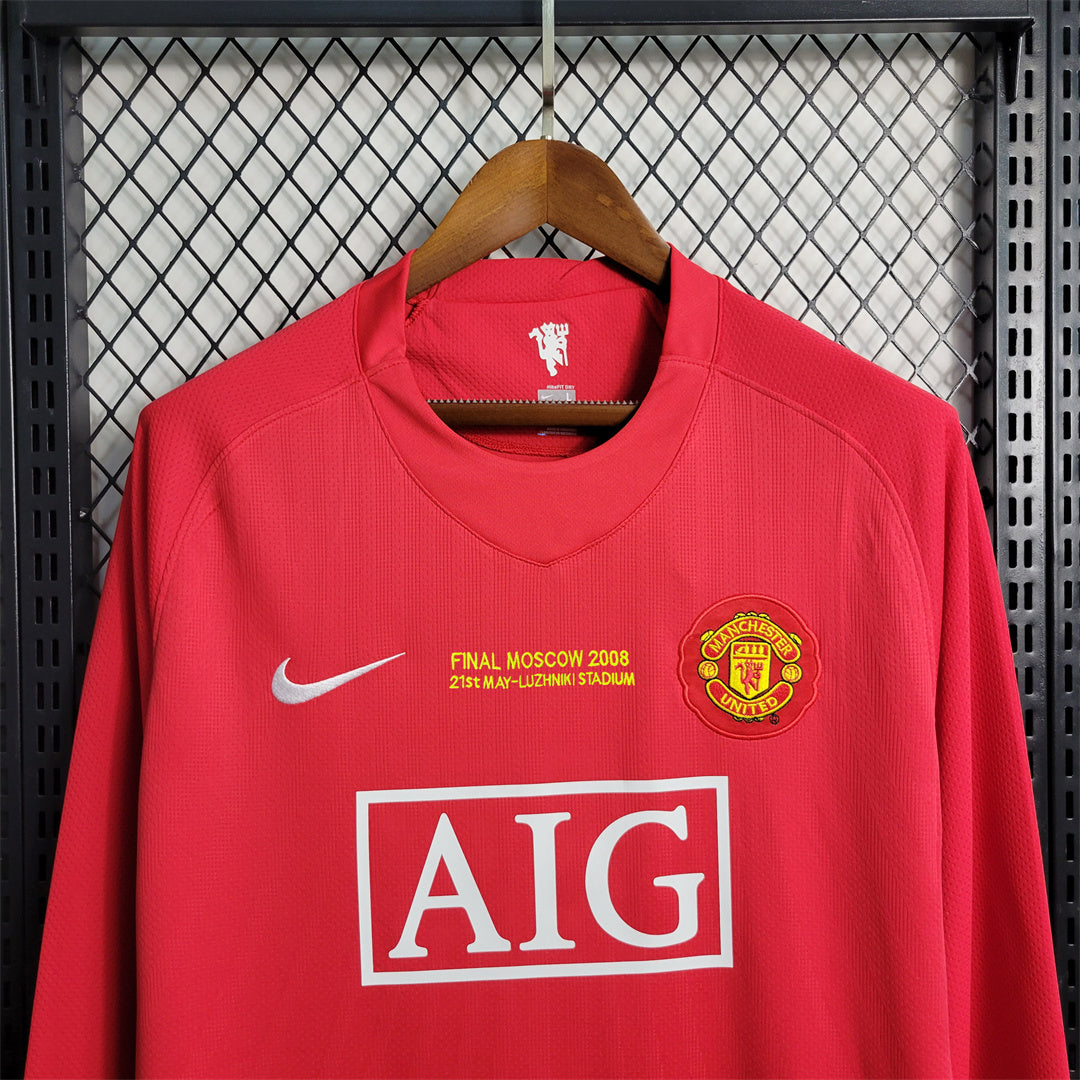 MANCHESTER UNITED - MAILLOT DOMICILE MANCHES LONGUES RETRO 07/08