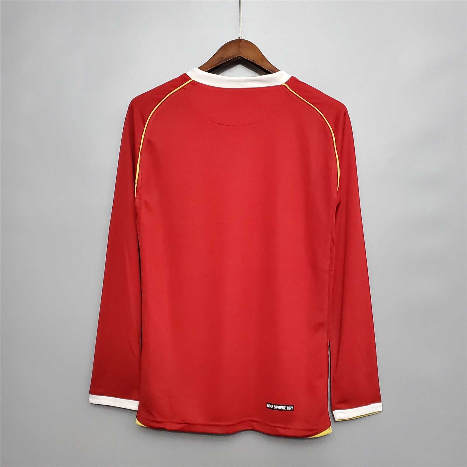 MANCHESTER UNITED - MAILLOT DOMICILE MANCHES LONGUES RETRO 06/07