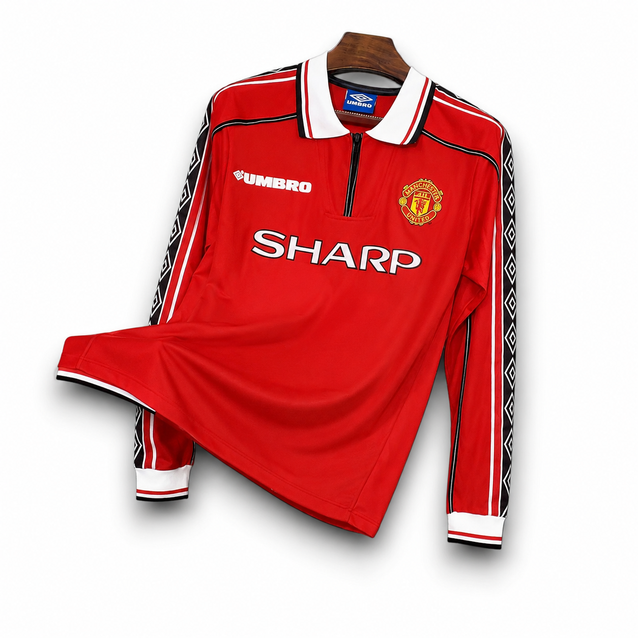 MANCHESTER UNITED - MAILLOT DOMICILE MANCHES LONGUES RETRO 98/99
