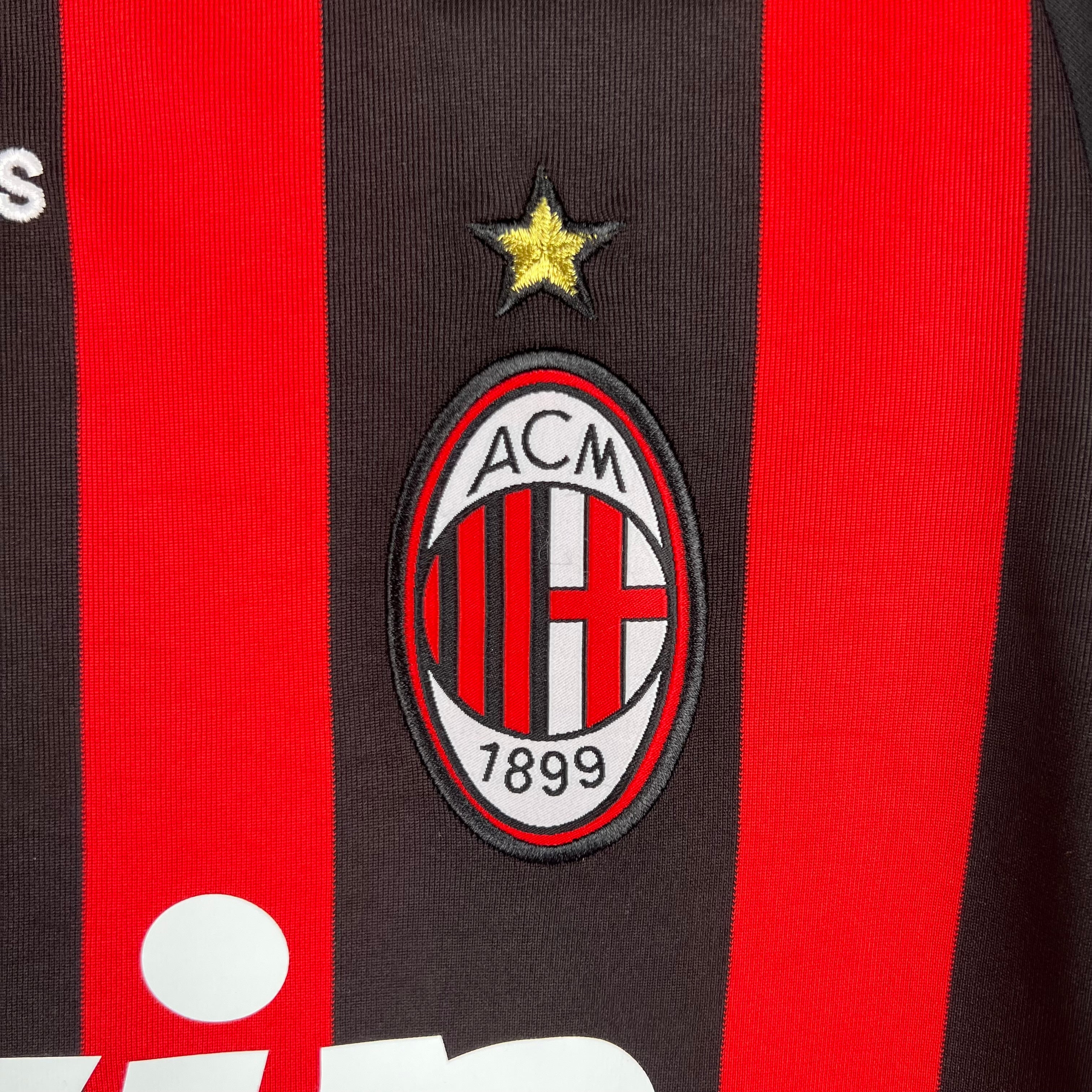 AC MILAN - MAILLOT DOMICILE MANCHES LONGUES RETRO 08/09