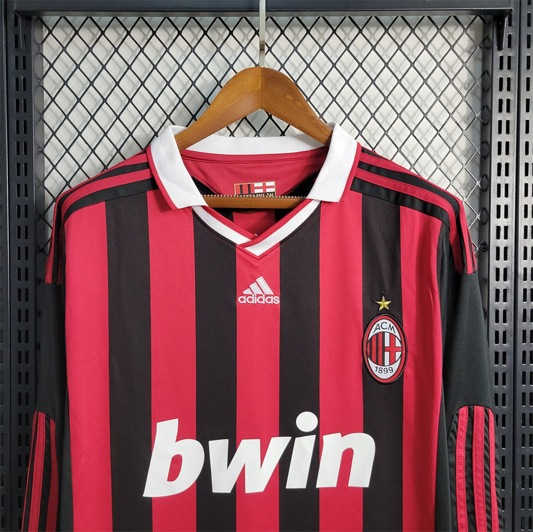 AC MILAN - MAILLOT DOMICILE MANCHES LONGUES RETRO 09/10