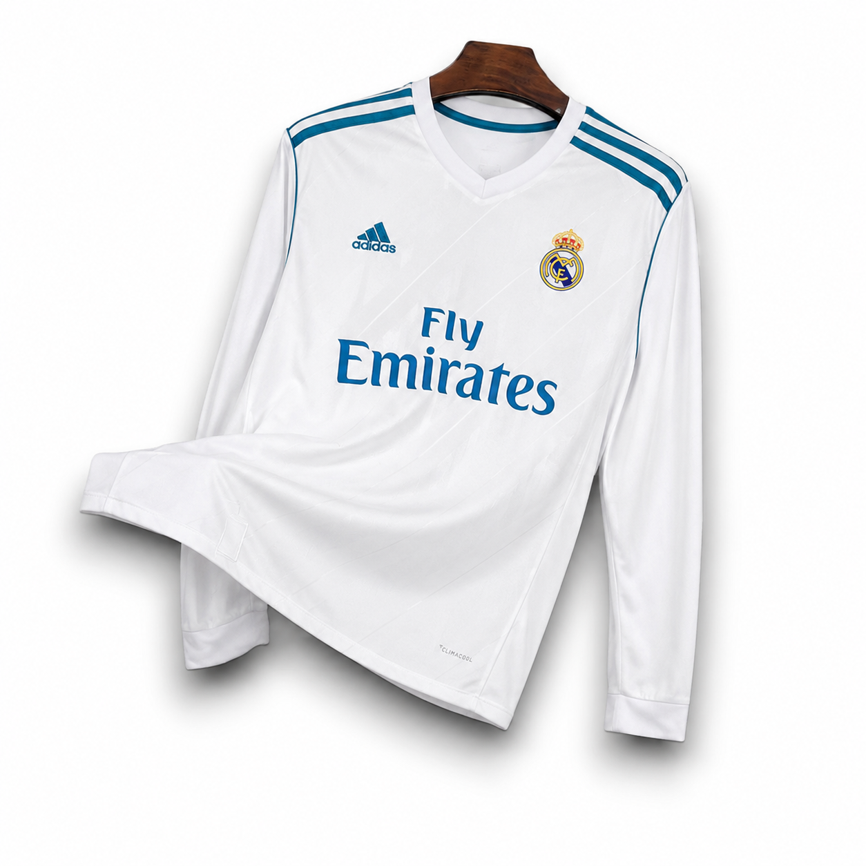 REAL MADRID - MAILLOT DOMICILE MANCHES LONGUES RETRO 17/18