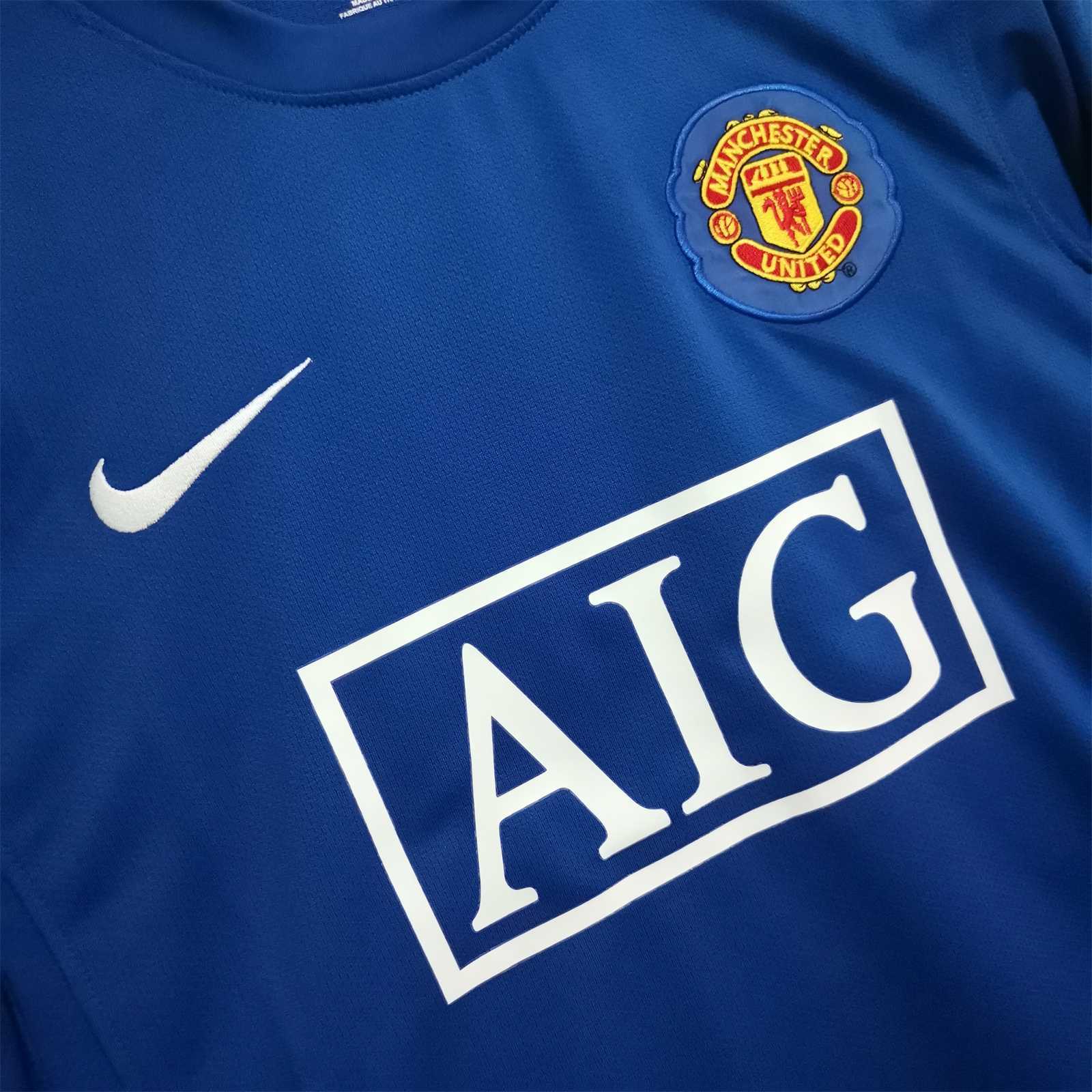 MANCHESTER UNITED - MAILLOT EXTÉRIEUR MANCHES LONGUES RETRO 08/09