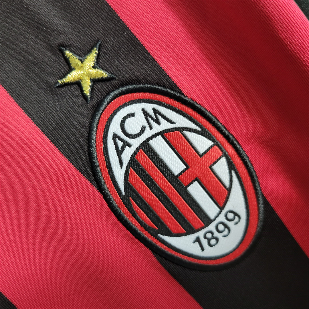 AC MILAN - MAILLOT DOMICILE MANCHES LONGUES RETRO 09/10