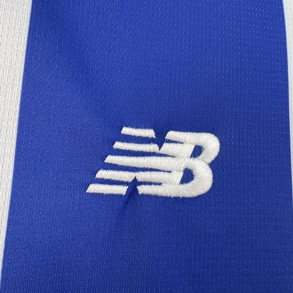 Leazofoot blue and white jersey with embroidered NB logo