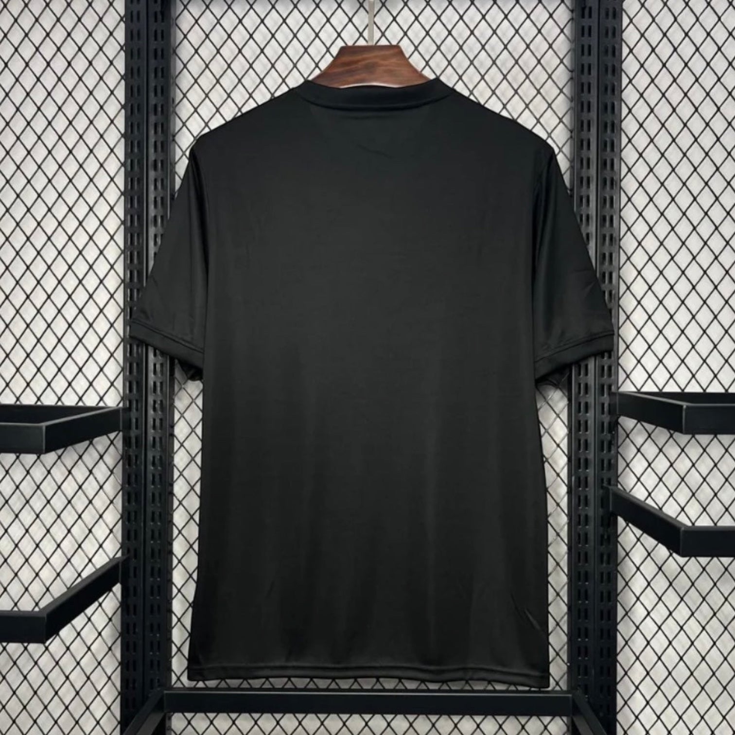 Leazofoot 2024 Brazil concept soccer jersey in plain black, featuring a lightweight performance fabric design.