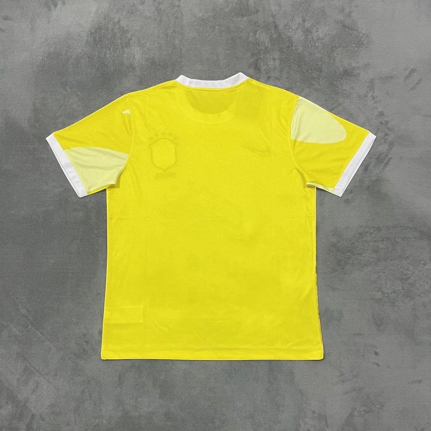 Leazofoot Brazil 24/25 special edition yellow football jersey with white trim and subtle team crest detail.