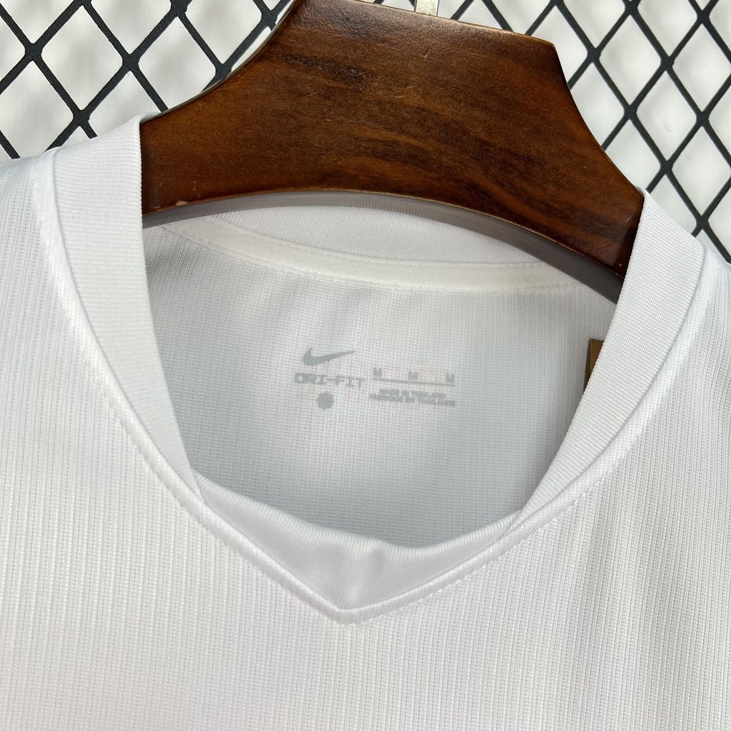 Leazofoot white Turkey 2026 away soccer jersey with Dri-FIT technology and ribbed crew neck collar.